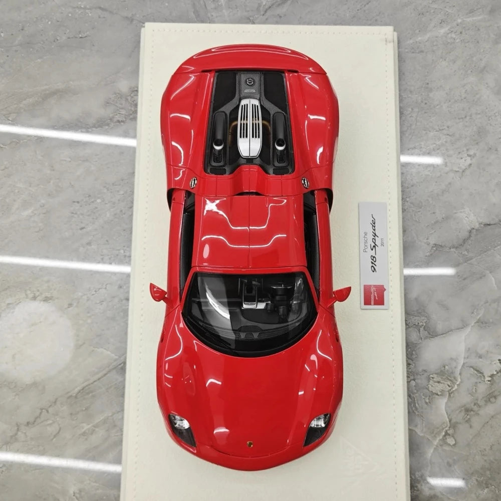 [Make Up] 1:18 Porsche 2011 918 Spyder Red Model Car Resin