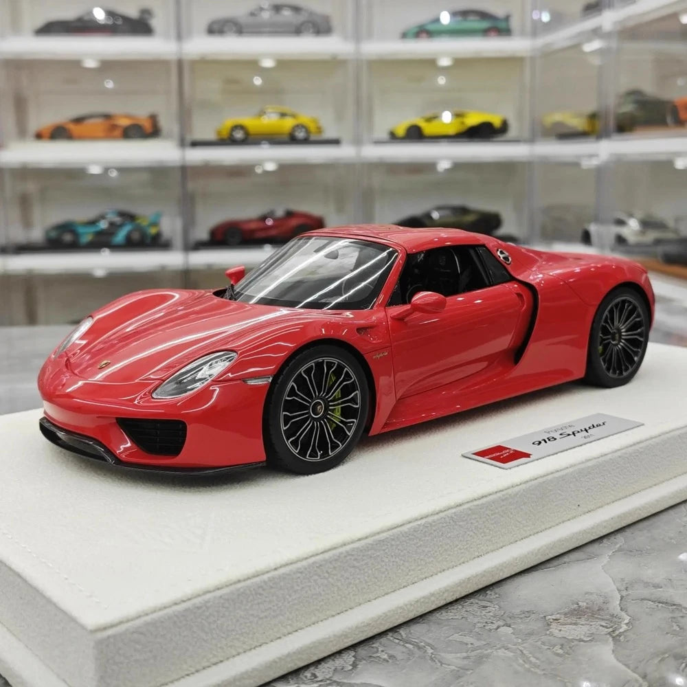 [Make Up] 1:18 Porsche 2011 918 Spyder Red Model Car Resin