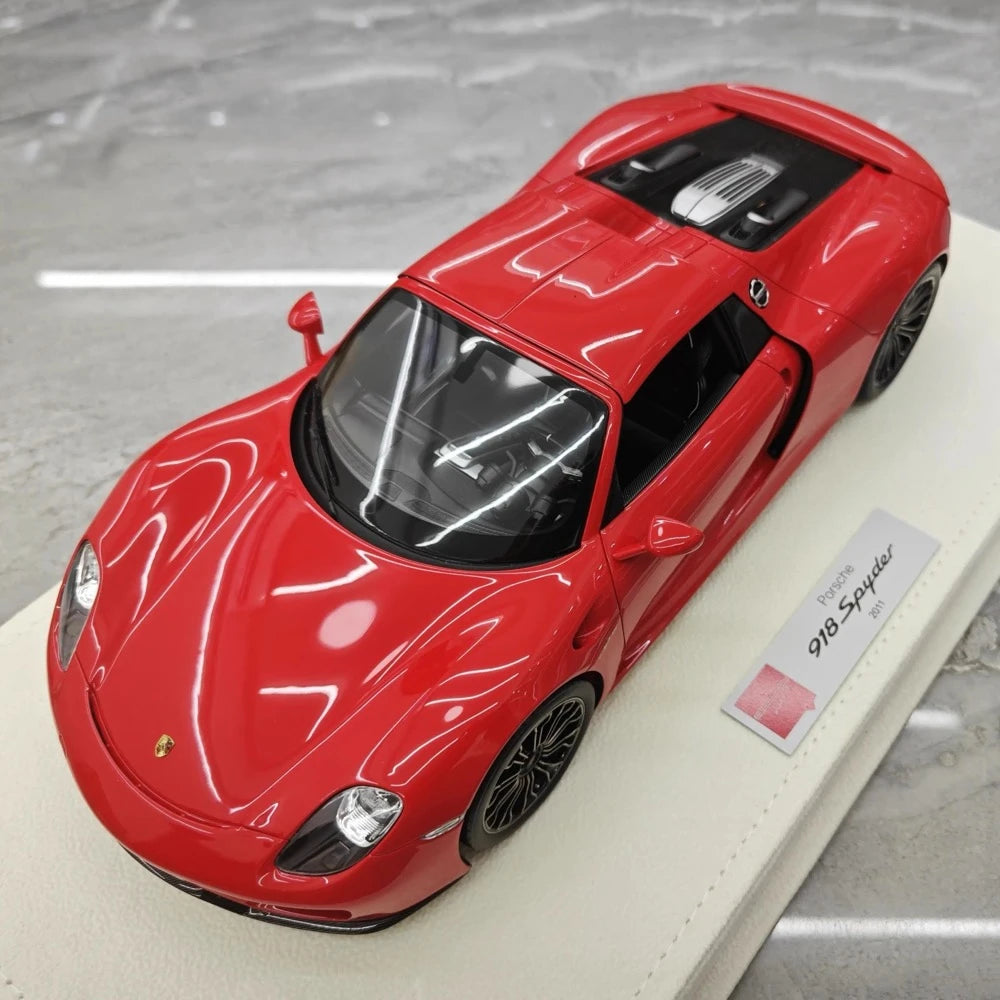 [Make Up] 1:18 Porsche 2011 918 Spyder Red Model Car Resin