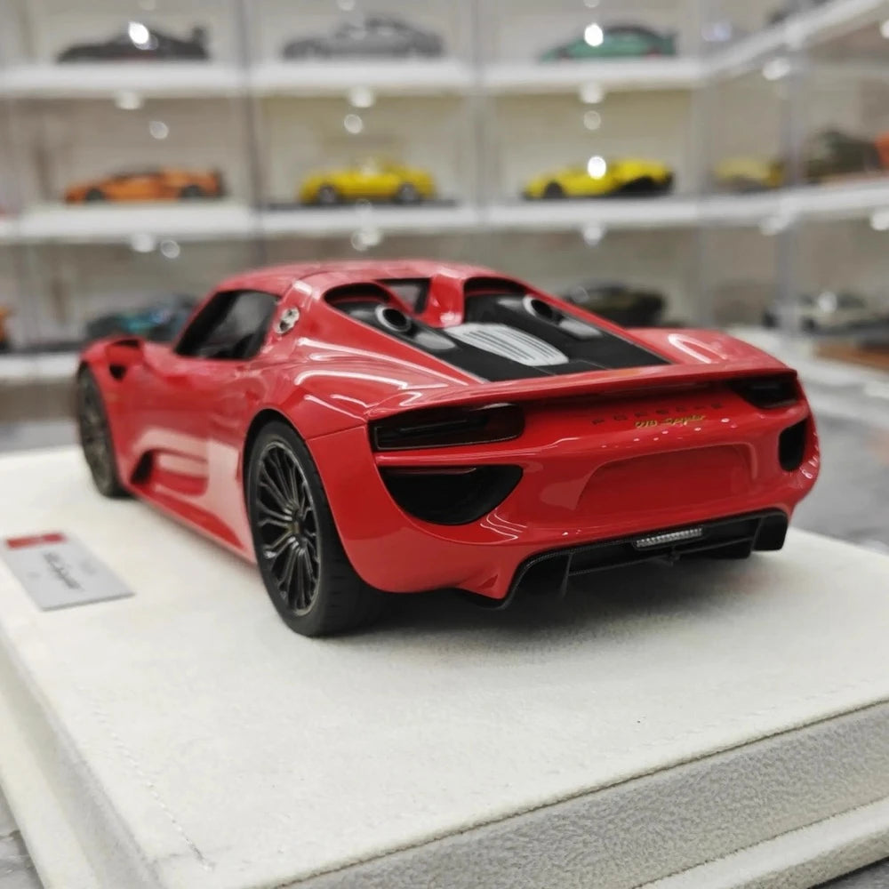 [Make Up] 1:18 Porsche 2011 918 Spyder Red Model Car Resin