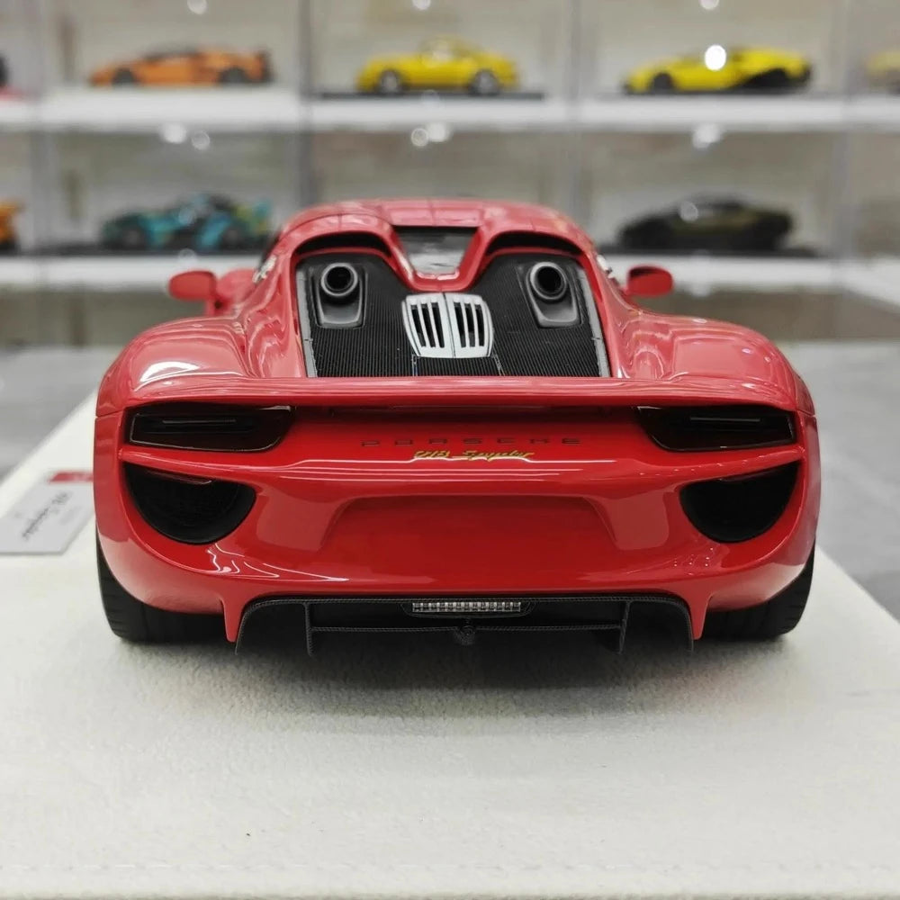 [Make Up] 1:18 Porsche 2011 918 Spyder Red Model Car Resin