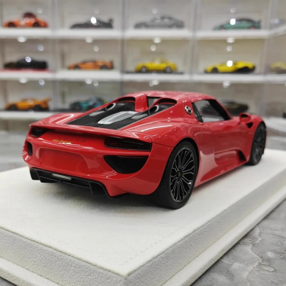 [Make Up] 1:18 Porsche 2011 918 Spyder Red Model Car Resin