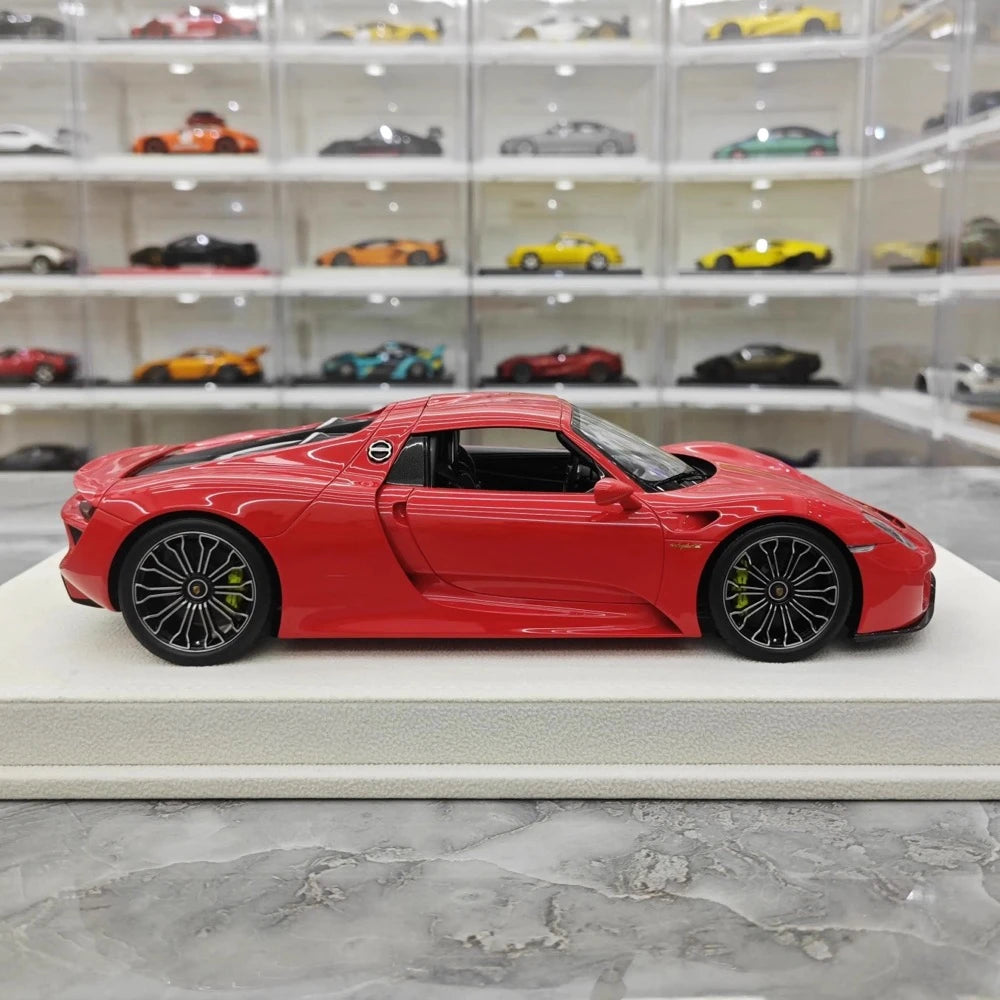[Make Up] 1:18 Porsche 2011 918 Spyder Red Model Car Resin
