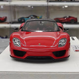 [Make Up] 1:18 Porsche 2011 918 Spyder rood & zwart modelauto Hars