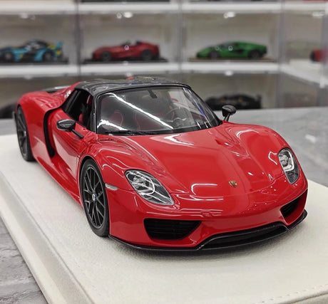 [Make Up] 1:18 Porsche 2011 918 Spyder rouge & noir voiture miniature Resin