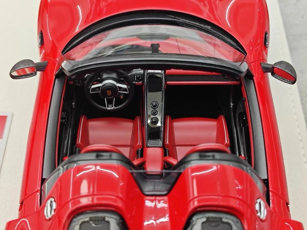 [Make Up] 1:18 Porsche 2011 918 Spyder Red & Black Model Car Resin