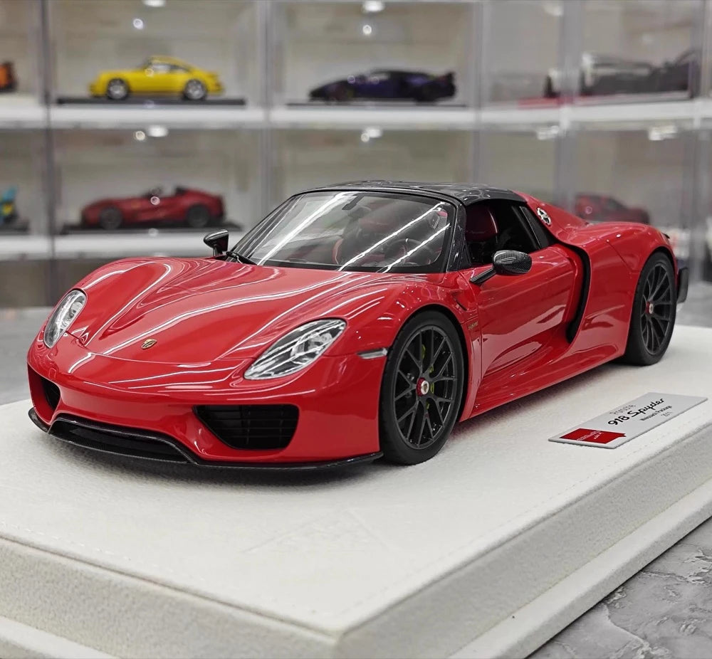 [Make Up] 1:18 Porsche 2011 918 Spyder Red & Black Model Car Resin