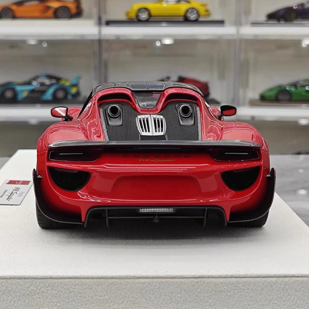 [Make Up] 1:18 Porsche 2011 918 Spyder Red & Black Model Car Resin