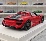 [Make Up] 1:18 Porsche 2011 918 Spyder rood & zwart modelauto Hars