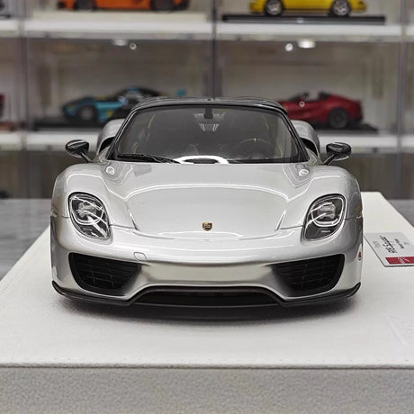 [Make Up] 1:18 Porsche 2011 918 Spyder argent voiture miniature Resin