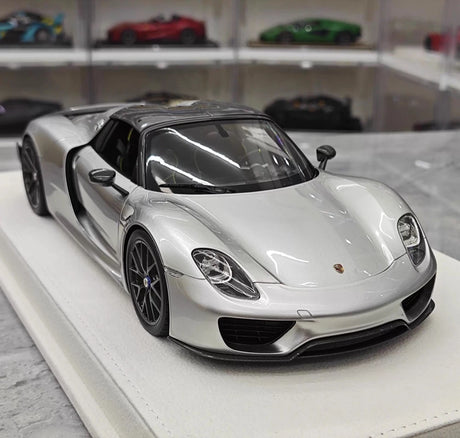 [Make Up] 1:18 Porsche 2011 918 Spyder argent voiture miniature Resin