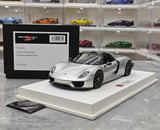 [Make Up] 1:18 Porsche 2011 918 Spyder Silver Model Car Resin