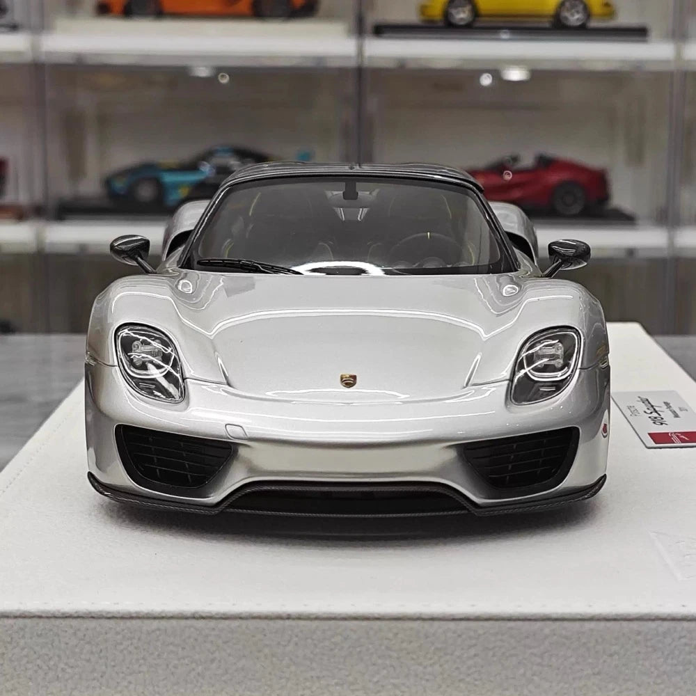 [Make Up] 1:18 Porsche 2011 918 Spyder Silver Model Car Resin