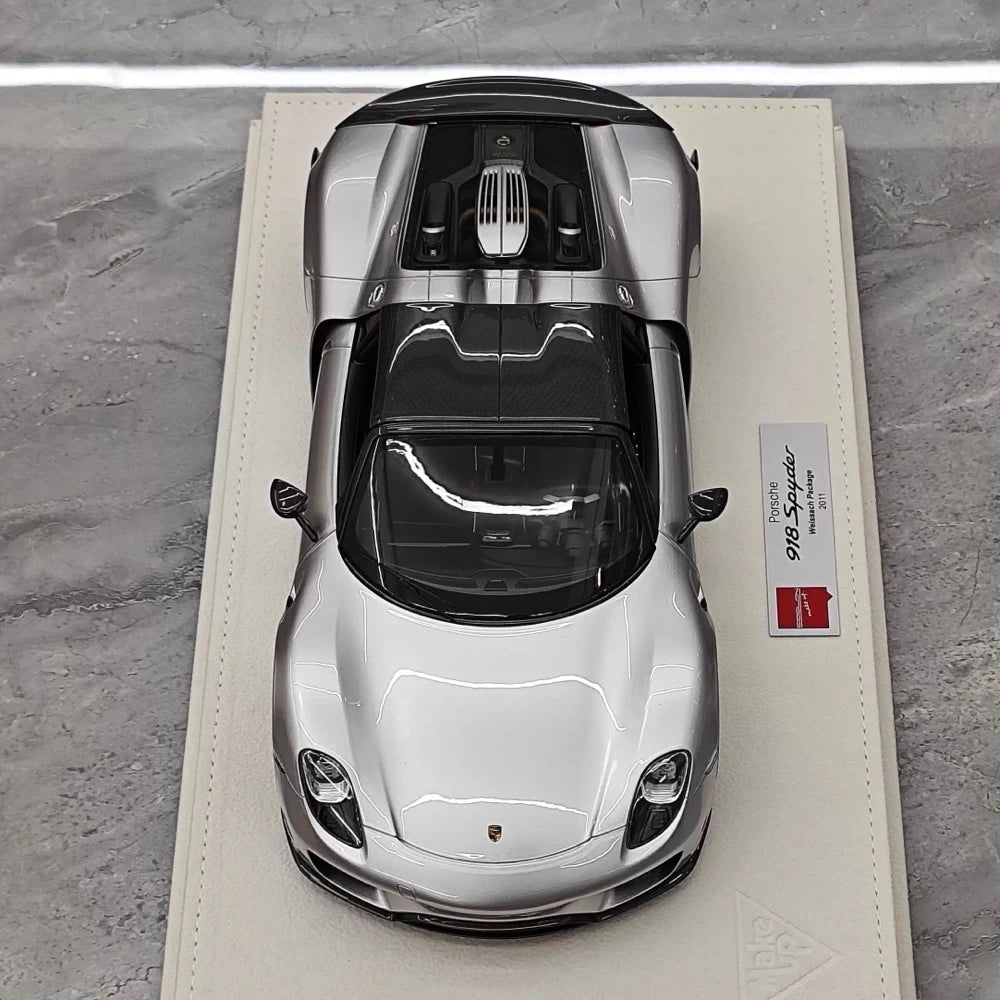 [Make Up] 1:18 Porsche 2011 918 Spyder Silver Model Car Resin