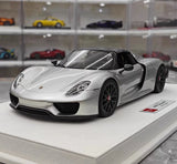 [Make Up] 1:18 Porsche 2011 918 Spyder Silver Model Car Resin