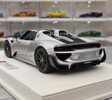 [Make Up] 1:18 Porsche 2011 918 Spyder Silver Model Car Resin