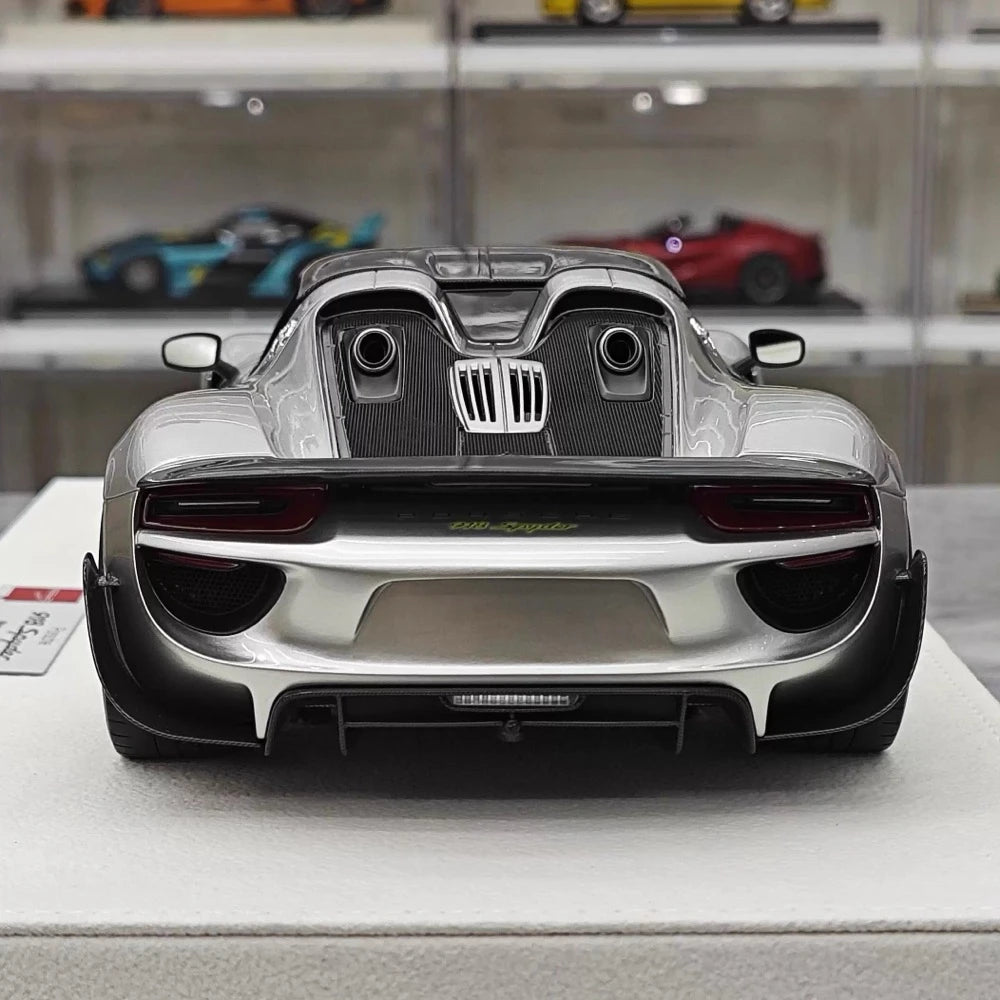 [Make Up] 1:18 Porsche 2011 918 Spyder Silver Model Car Resin