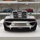 [Make Up] 1:18 Porsche 2011 918 Spyder Silver Model Car Resin