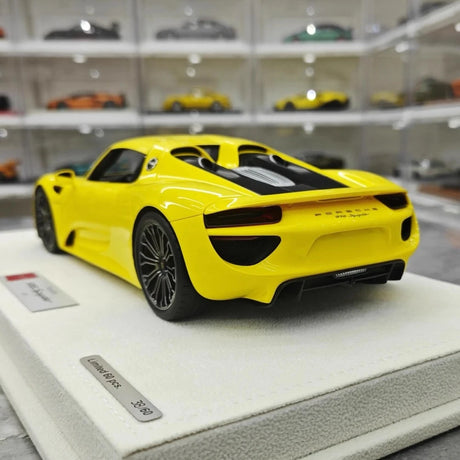 [Make Up] 1:18 Porsche 2011 918 Spyder jaune voiture miniature Resin