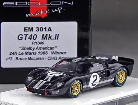 [Make Up] 1:43 Ford 1966 GT Mk.II #2 Le Mans 24H Model Car Die-Cast