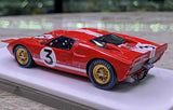 [Make Up] 1:43 Ford 1966 GT Mk.II #3 Le Mans 24H Model Car Die-Cast