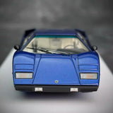 [Make Up] 1:43 Lamborghini 1975 Countach LP400 Blue Model Car Resin