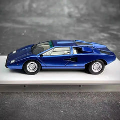 [Make Up] 1:43 Lamborghini 1975 Countach LP400 Blue Model Car Resin