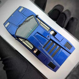 [Make Up] 1:43 Lamborghini 1975 Countach LP400 Blue Model Car Resin