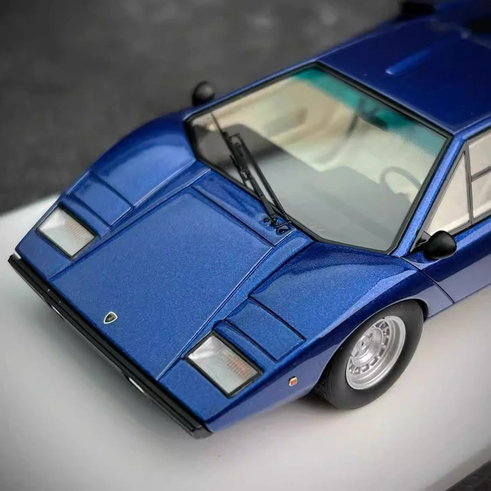 [Make Up] 1:43 Lamborghini 1975 Countach LP400 Blue Model Car Resin