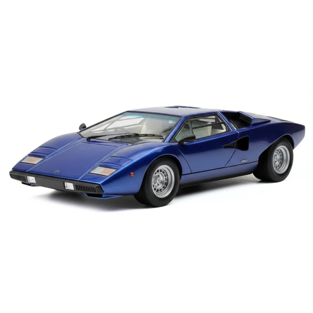 [Make Up] 1:43 Lamborghini 1975 Countach LP400 Blue Model Car Resin
