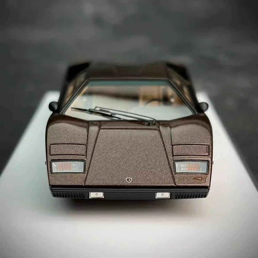 [Make Up] 1:43 Lamborghini 1975 Countach LP400 Brown Model Car Resin