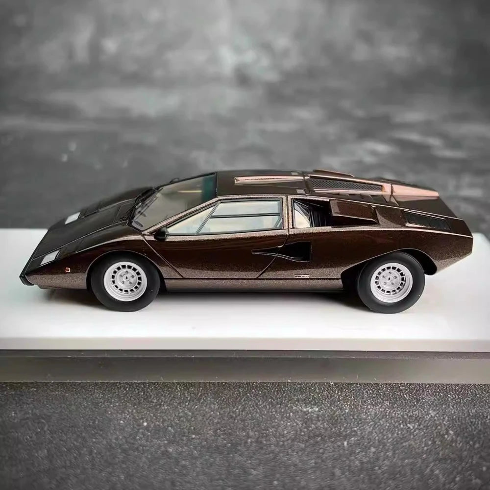 [Make Up] 1:43 Lamborghini 1975 Countach LP400 Brown Model Car Resin