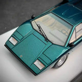 [Make Up] 1:43 Lamborghini 1975 Countach LP400 vihreä pienoismalli Hartsi