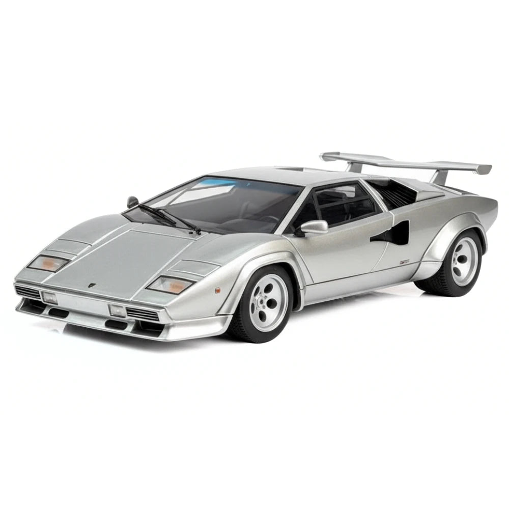 [Make Up] 1:43 Lamborghini 1980 Countach LP400S argento modellino di auto resina