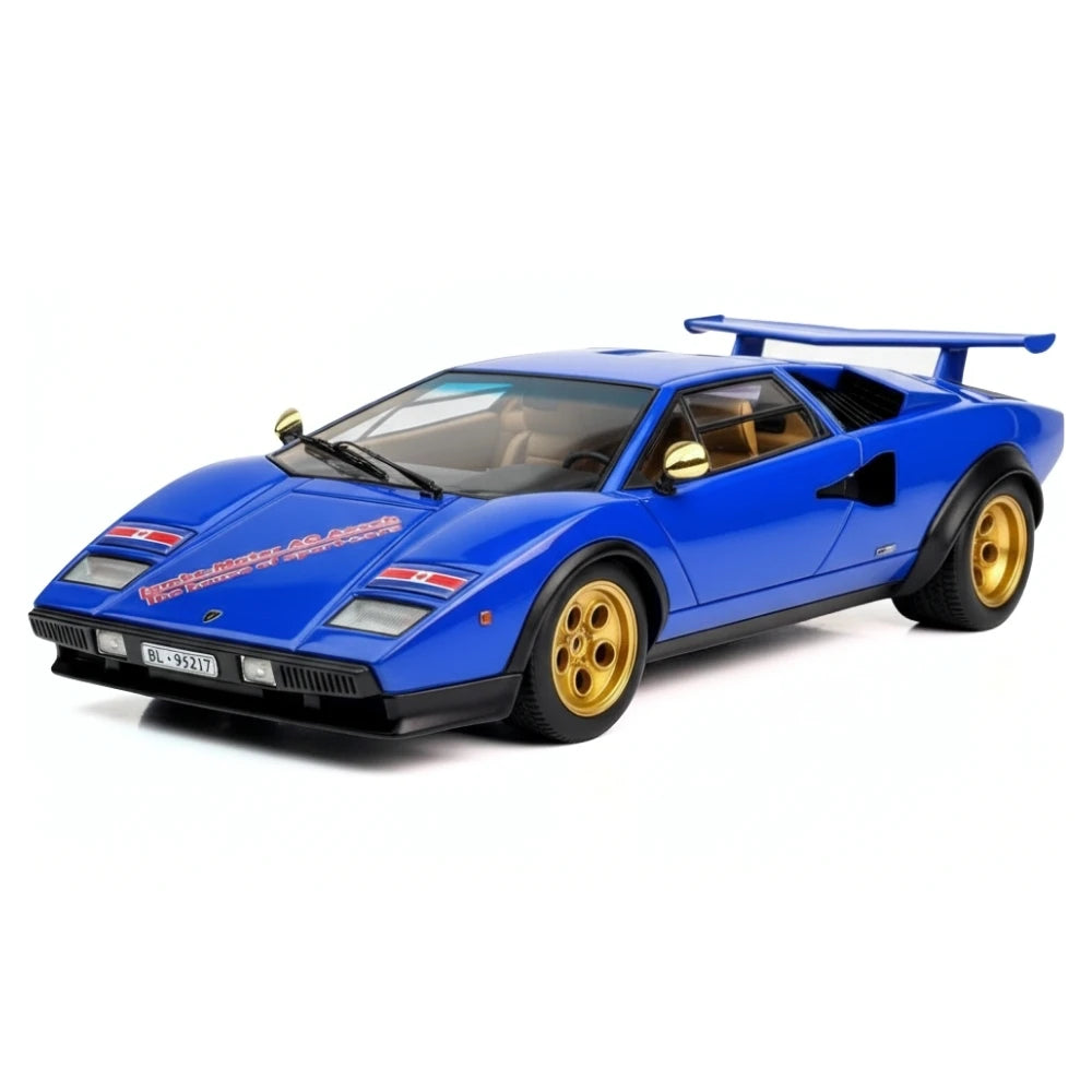 [Make Up] 1:43 Lamborghini 1982 Countach LP500S Blue Model Car Resin