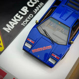 [Make Up] 1:43 Lamborghini 1982 Countach LP500S bleu voiture miniature Resin