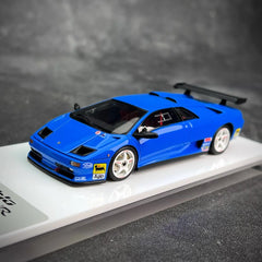 [Make Up] 1:43 Lamborghini 1996 Diablo SVR Racing Blue Model Car Resin