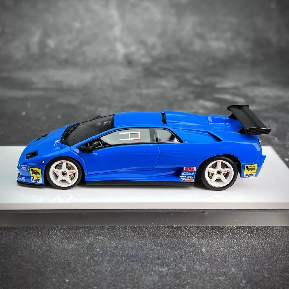 [Make Up] 1:43 Lamborghini 1996 Diablo SVR Racing sininen pienoismalli Hartsi