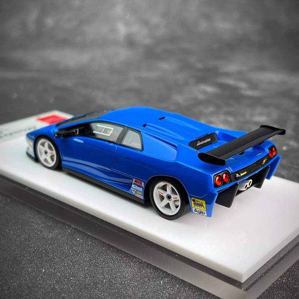[Make Up] 1:43 Lamborghini 1996 Diablo SVR Racing Blue Model Car Resin