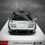 [Make Up] 1:43 Lamborghini 1999 Diablo GT Silver Model Car Resin