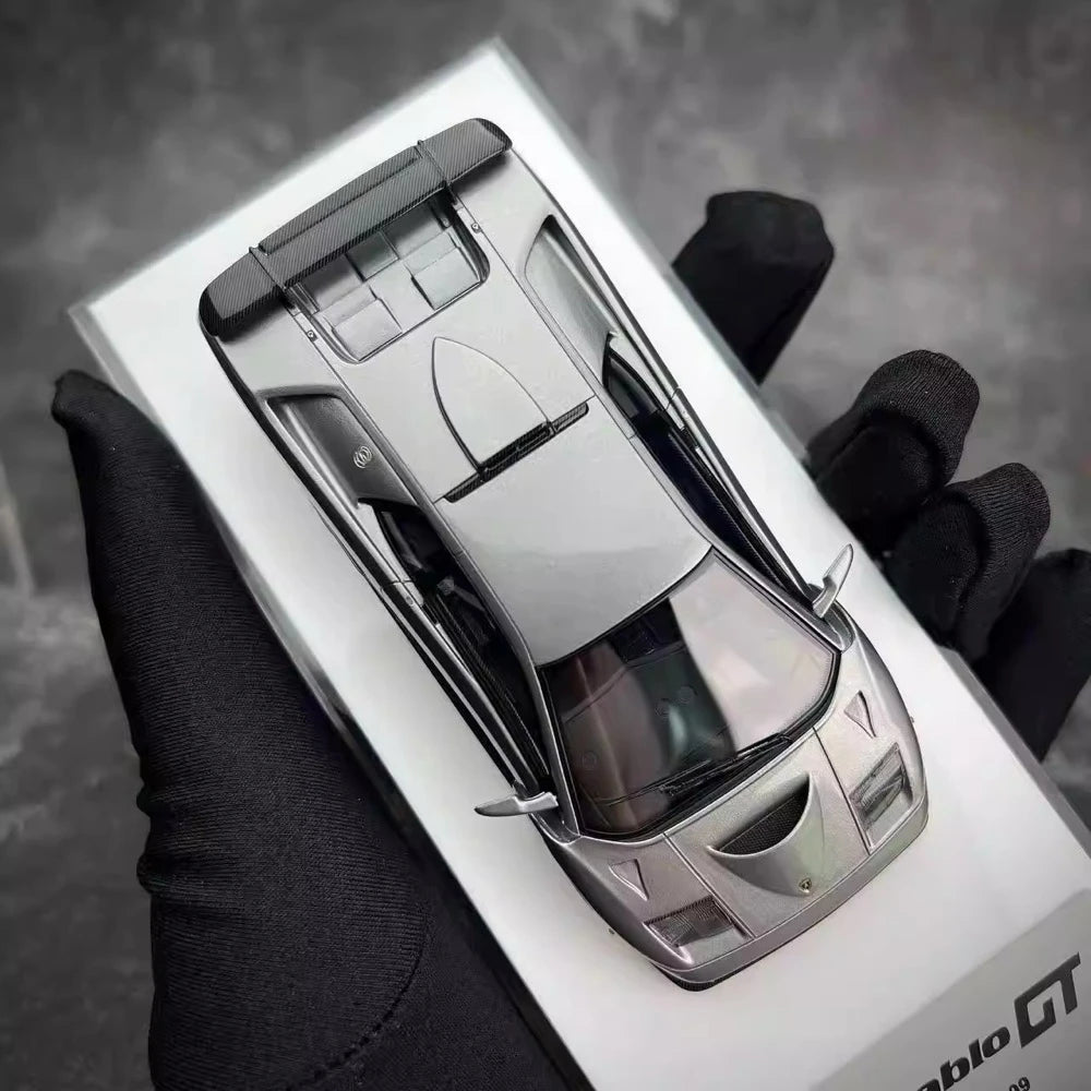 [Make Up] 1:43 Lamborghini 1999 Diablo GT Silver Model Car Resin