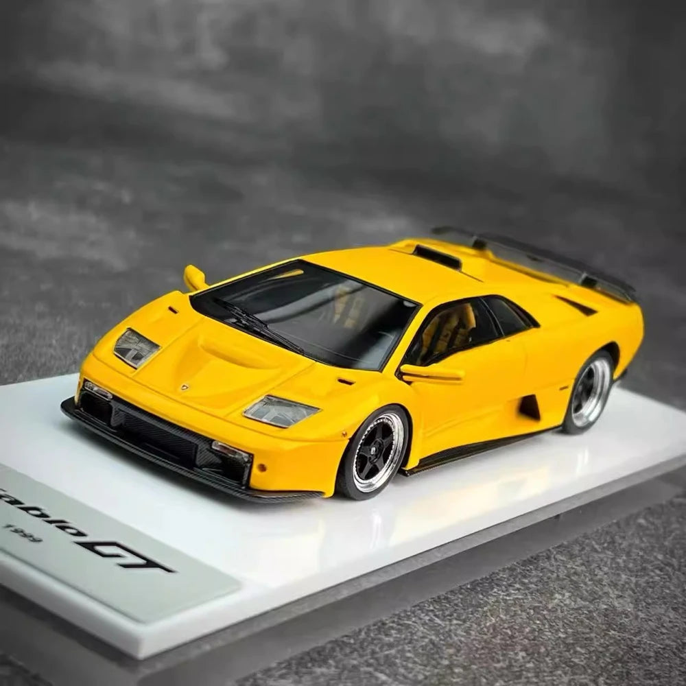 [Make Up] 1:43 Lamborghini 1999 Diablo GT イエロー モデルカー レジン