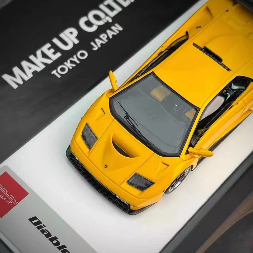 [Make Up] 1:43 Lamborghini 1999 Diablo GT イエロー モデルカー レジン