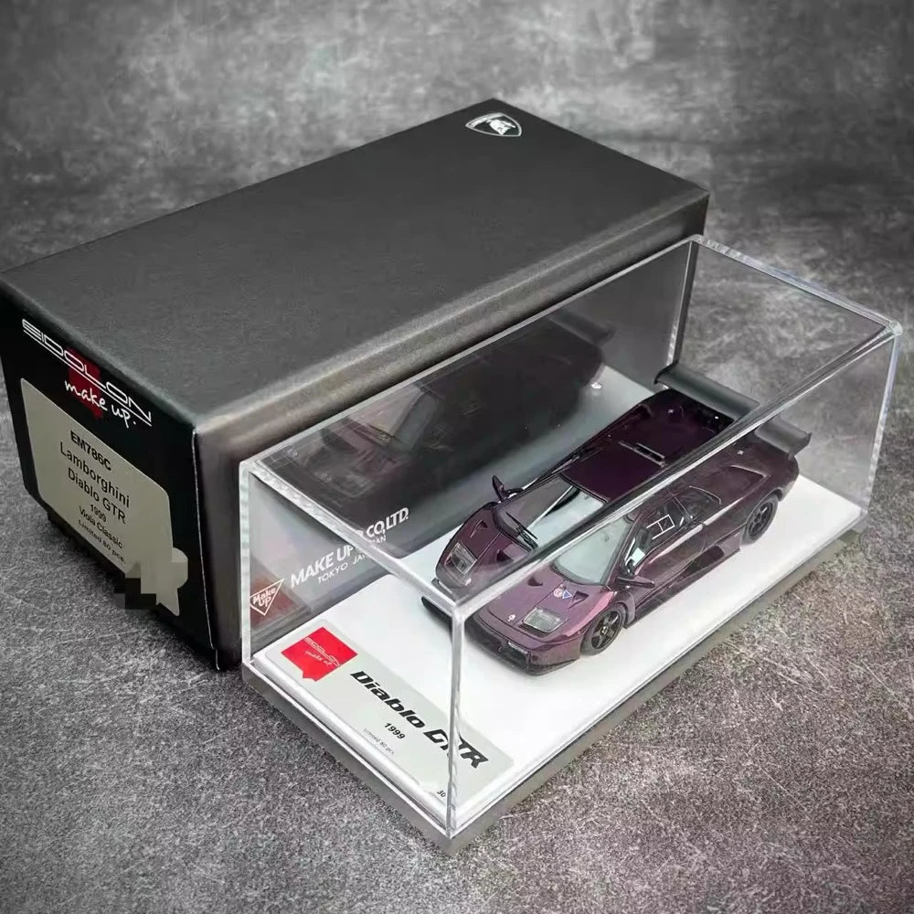 [Make Up] 1:43 Lamborghini 1999 Diablo GTR Purple Model Car Resin