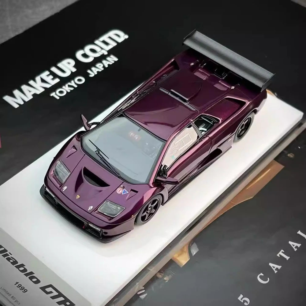 [Make Up] 1:43 Lamborghini 1999 Diablo GTR Purple Model Car Resin