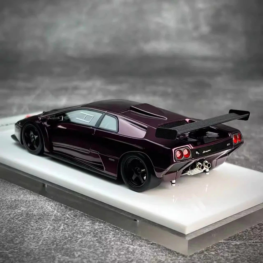 [Make Up] 1:43 Lamborghini 1999 Diablo GTR Purple Model Car Resin