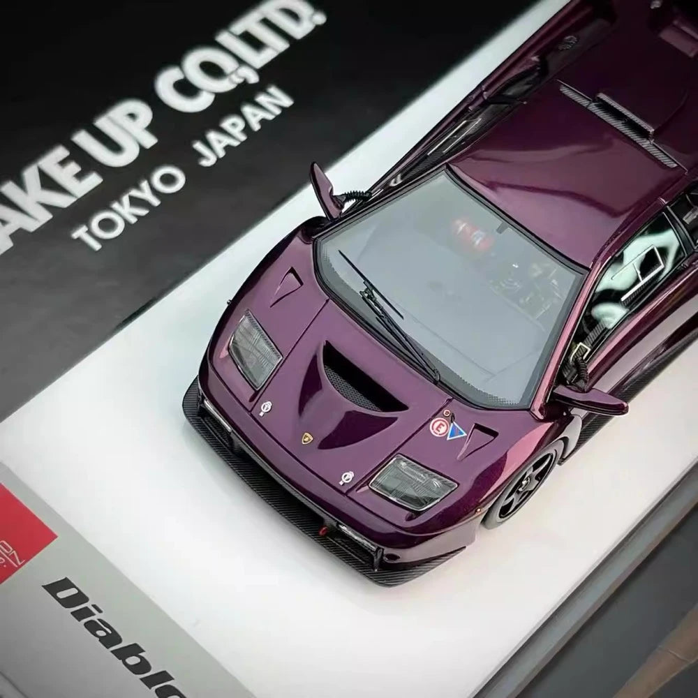 [Make Up] 1:43 Lamborghini 1999 Diablo GTR Purple Model Car Resin