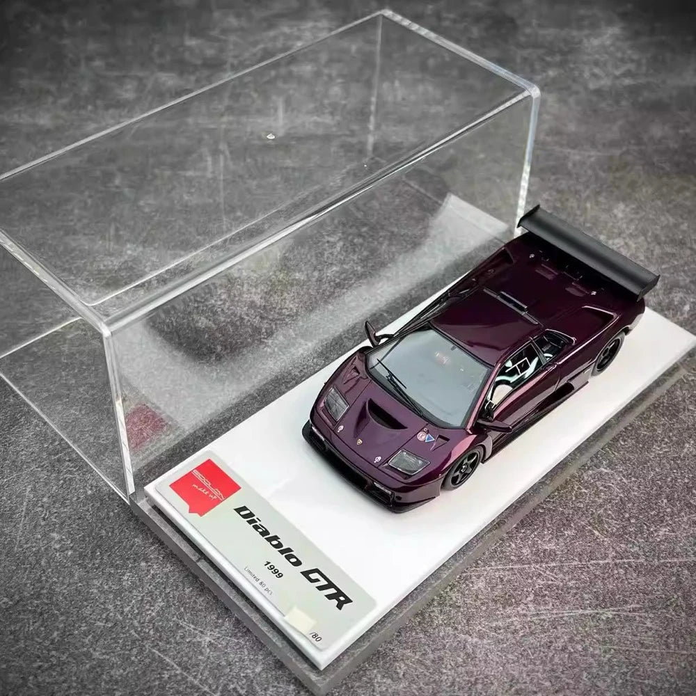 [Make Up] 1:43 Lamborghini 1999 Diablo GTR Purple Model Car Resin