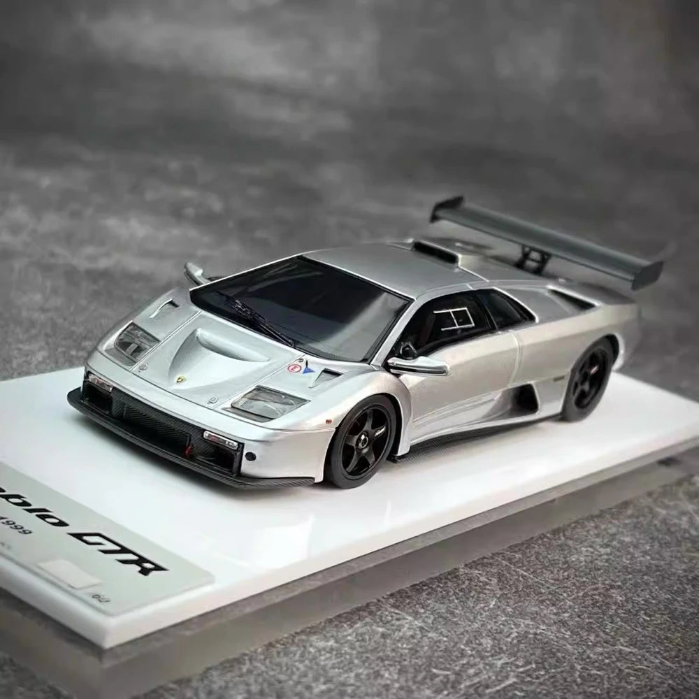[Make Up] 1:43 Lamborghini 1999 Diablo GTR argento modellino di auto resina