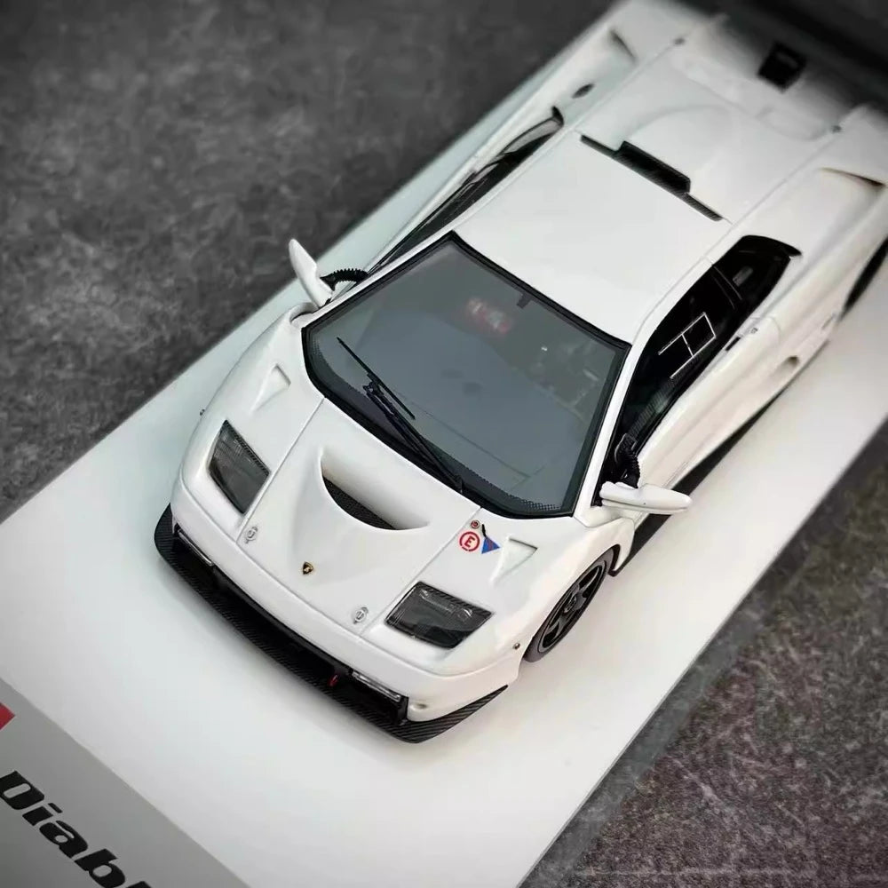 [Make Up] 1:43 Lamborghini 1999 Diablo GTR vit modellbil harts